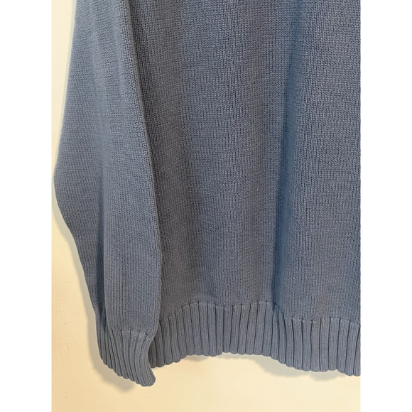 Old Navy Mens Sweater XL Blue Ribbed Round Neck Vintage - Picture 4 of 7
